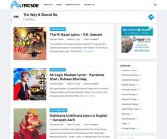 Lyricsde.com(Hindi,Punjabi,Garhwali,Bhojpuri,Rap,Single Track Song Lyrics) Screenshot