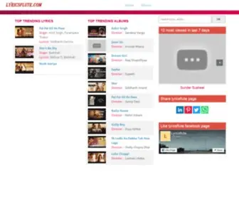 Lyricsflute.com(Bollywood song lyrics) Screenshot