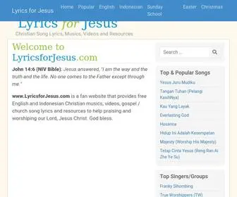 Lyricsforjesus.com(Lyrics for Jesus) Screenshot