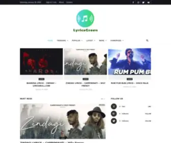 Lyricsgreen.com(Lyricsgreen) Screenshot