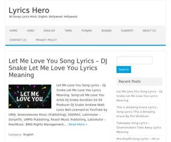 Lyricshero.xyz(Lyrics Hero) Screenshot