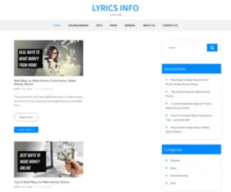 Lyricsinfo.net(Lyrics Info) Screenshot