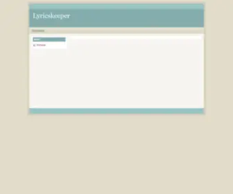 Lyricskeeper.de(Lyricskeeper) Screenshot