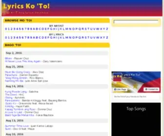 Lyricskoto.com(Lyrics Ko) Screenshot