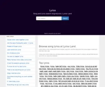 Lyrics.land(LyricsLand search song by lyrics) Screenshot