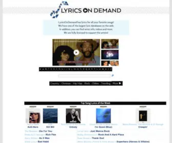 Lyricsondemand.com(Lyrics On Demand) Screenshot