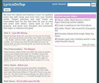 Lyricsontop.com(Song Lyrics) Screenshot
