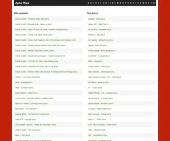 Lyricsplace.com(All song lyrics) Screenshot