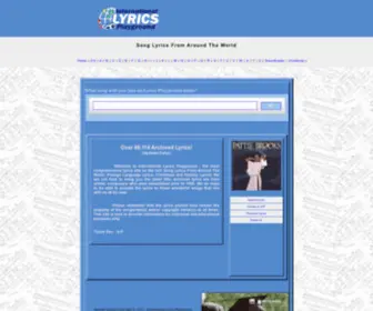 Lyricsplayground.com(International Lyrics Playground) Screenshot