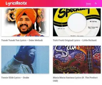Lyricsrecite.com(lyricsrecite) Screenshot