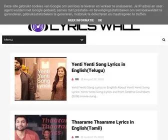 Lyricswall.xyz(Lyrics of all recent) Screenshot