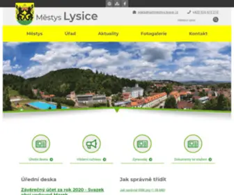 Lysice.cz(Městys Lysice) Screenshot