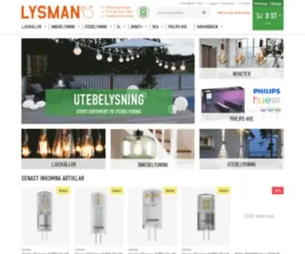 LYsman.com(Köp lampor & belysning på nätet) Screenshot