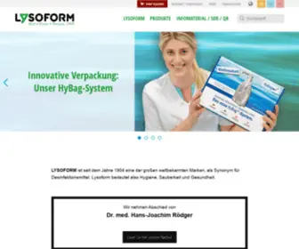 Lysoform.ch(Lysoform Schweiz) Screenshot