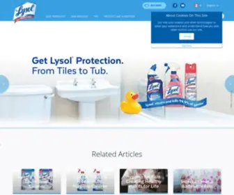 Lysol.ca(LYSOL® Cleaning Products & Disinfectant Sprays) Screenshot