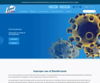 Lysol.com(English) Screenshot