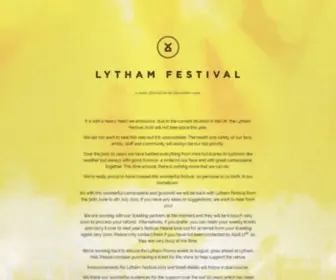 LYthamfestival.com(The official site of the lytham festival. held the 28th june) Screenshot