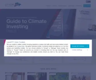 Lyxoretf.dk(Lyxor ETFs) Screenshot