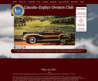 Lzoc.org(Lincoln Zephyr Owners Club (LZOC)) Screenshot