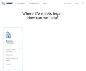 LZTRK.com(LegalZoom) Screenshot