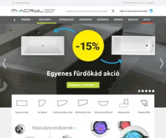 M-Acryl.hu(Fürdőkádak) Screenshot