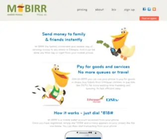 M-Birr.com(M-BIRR is a mobile money service) Screenshot