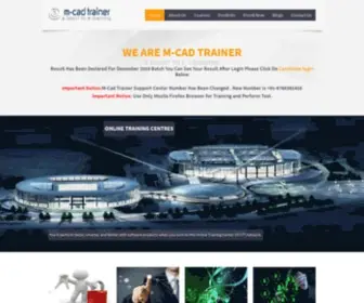 M-Cadtrainer.co.in(Candidates can take advantage of the growing demand for certification. As MD Infosystems Pvt Ltd) Screenshot