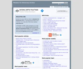 M-F-D.org(The Members for Democracy Archive) Screenshot