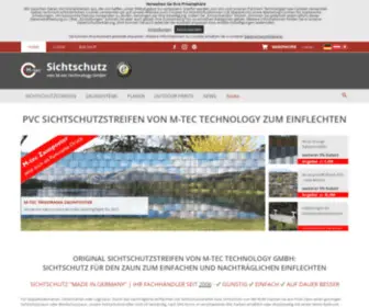 M-Tec-Sichtschutz.de(Sichtschutzprodukte aller Art) Screenshot