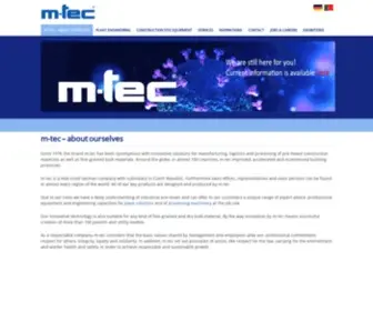 M-Tec.com(About ourselves) Screenshot