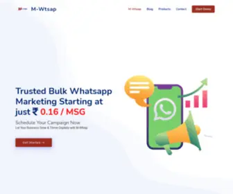 M-Wtsap.com(#1 Bulk Whatsapp Marketing Service Provider in India) Screenshot