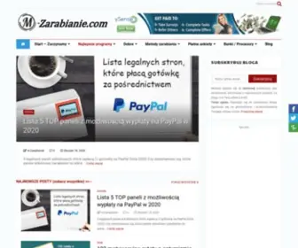 M-Zarabianie.com(Blog o zarabianiu w Internecie bez inwestycji) Screenshot