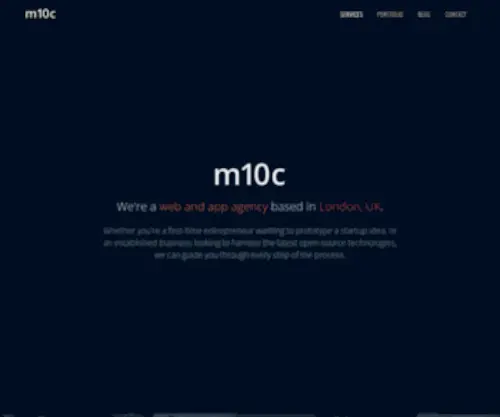 M10C.com(Web & App Agency in London) Screenshot