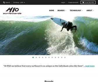 M10Surfboards.com(M10 Surfboards) Screenshot