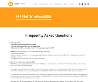 M1Net.com.sg(M1Net Wireless@SG Announcement) Screenshot