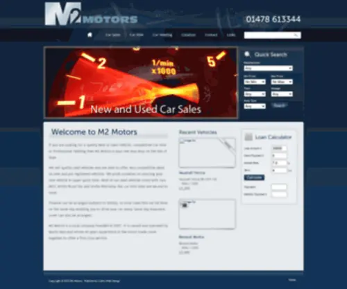 M2-Motors.co.uk(M2 Motors quality new and used vehicles) Screenshot