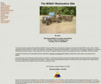 M38A1.com(M38A1 Restoration Site) Screenshot