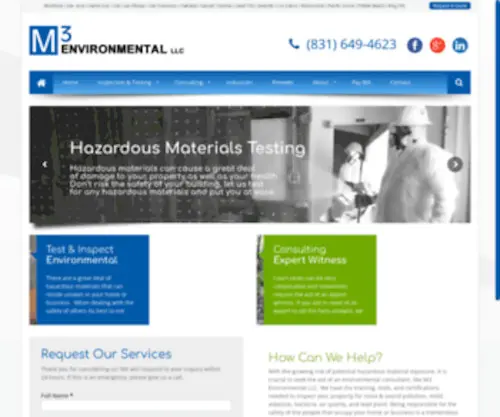 M3Environmental.com(M3 Environmental Consulting & Testing) Screenshot