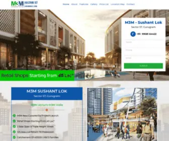 M3Msushantlok57.com(M3M Atrium Sushant Lok 3 Sector 57 Commercial Shops Gurgaon) Screenshot