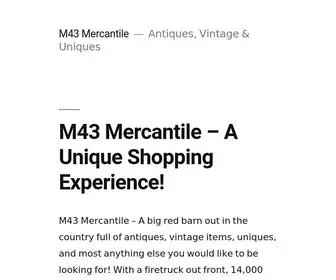 M43Mercantile.com(M43 Mercantile) Screenshot