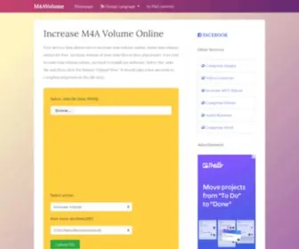 M4Avolume.com(Increase M4A Volume Online) Screenshot
