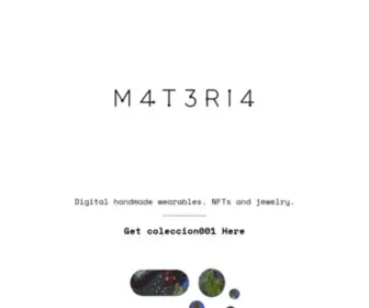 M4T3RI4.com(Digital handmade wearables) Screenshot