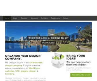 M5Designstudio.com(Orlando web design) Screenshot