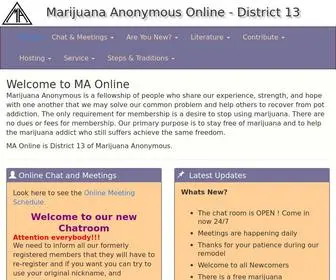MA-Online.org(Marijuana Anonymous) Screenshot