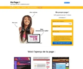 MA-Page.fr(Créer sa page perso gratuitement) Screenshot
