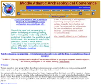 Maacmidatlanticarchaeology.org(Middle Atlantic Archaeological Conference) Screenshot