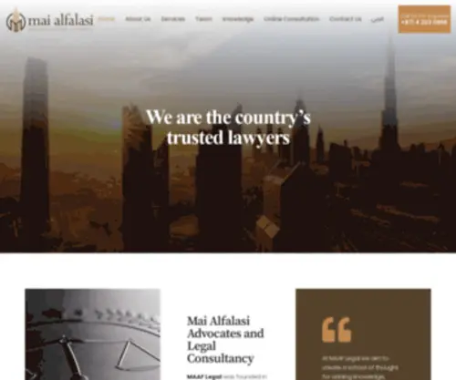 Maaflegal.ae(Mai Alfalasi Advocates & Legal Consultancy) Screenshot