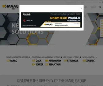 Maag.com(Excellent solutions for polymer processing) Screenshot