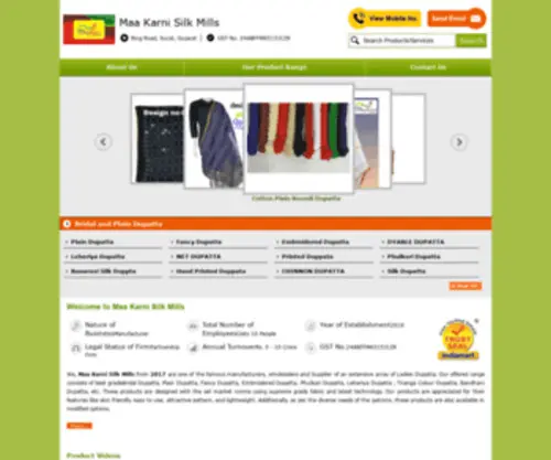 Maakarnisilkmills.com(Maa Karni Silk Mills) Screenshot