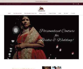 Maakshi.com(Designer Bridal Lehengas and Indian Dress for Women) Screenshot